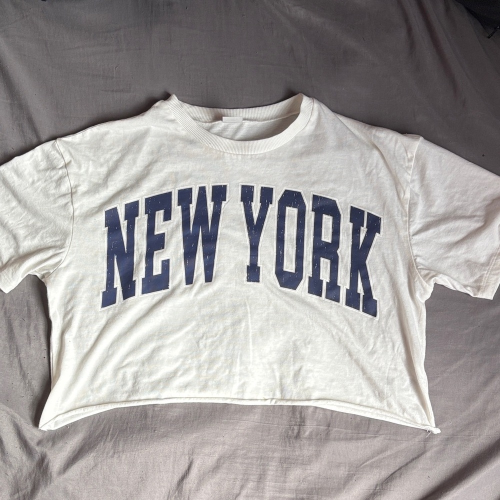 No Boundaries Off-White Ribbed Tee
